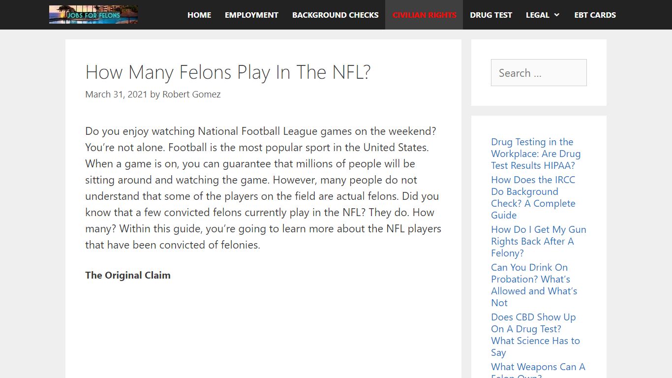 How Many Felons Are In The NFL? 2021 UPDATED - Jobs For Felons: Jobs ...